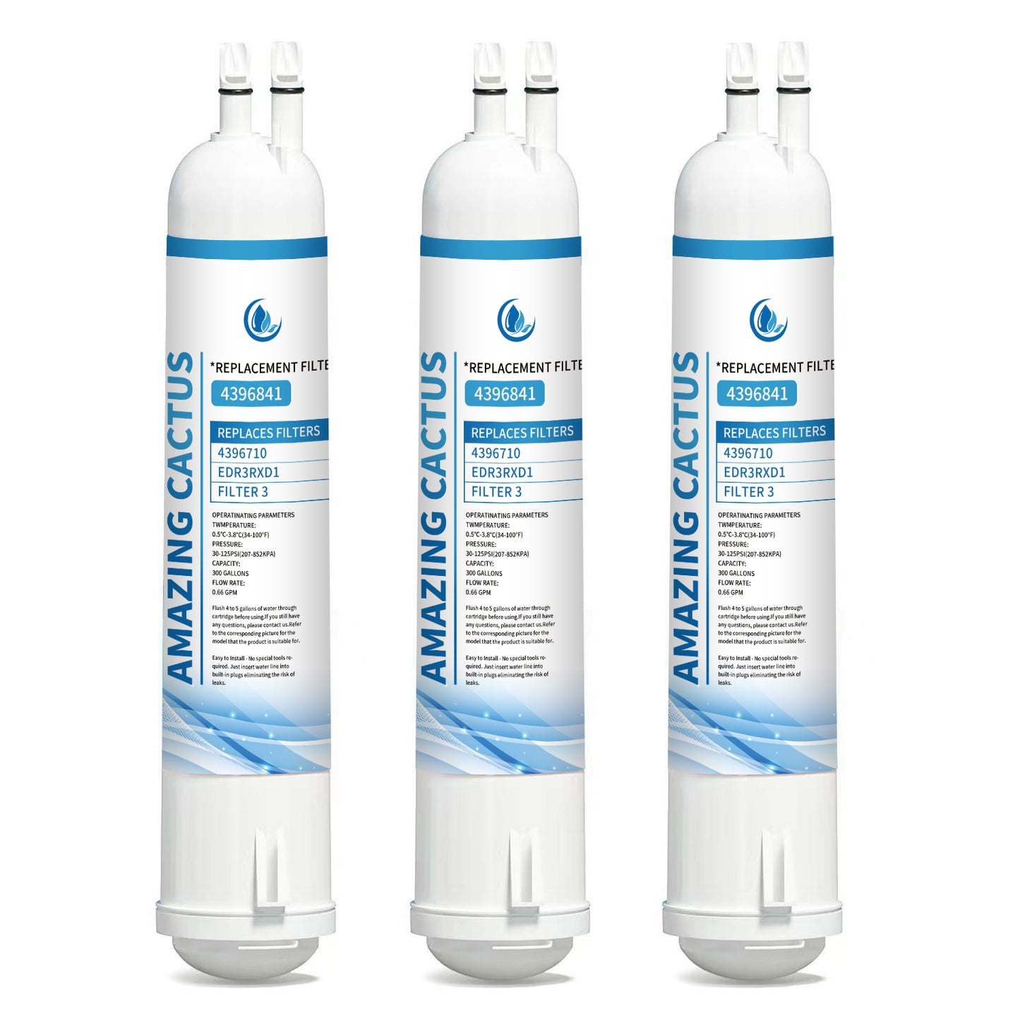 Semeso Replacement Water Filter for 4396841, EDR3RXD1, 4396710, Filter 3, 46-9083,46-9030 Refrigerator Water Filter