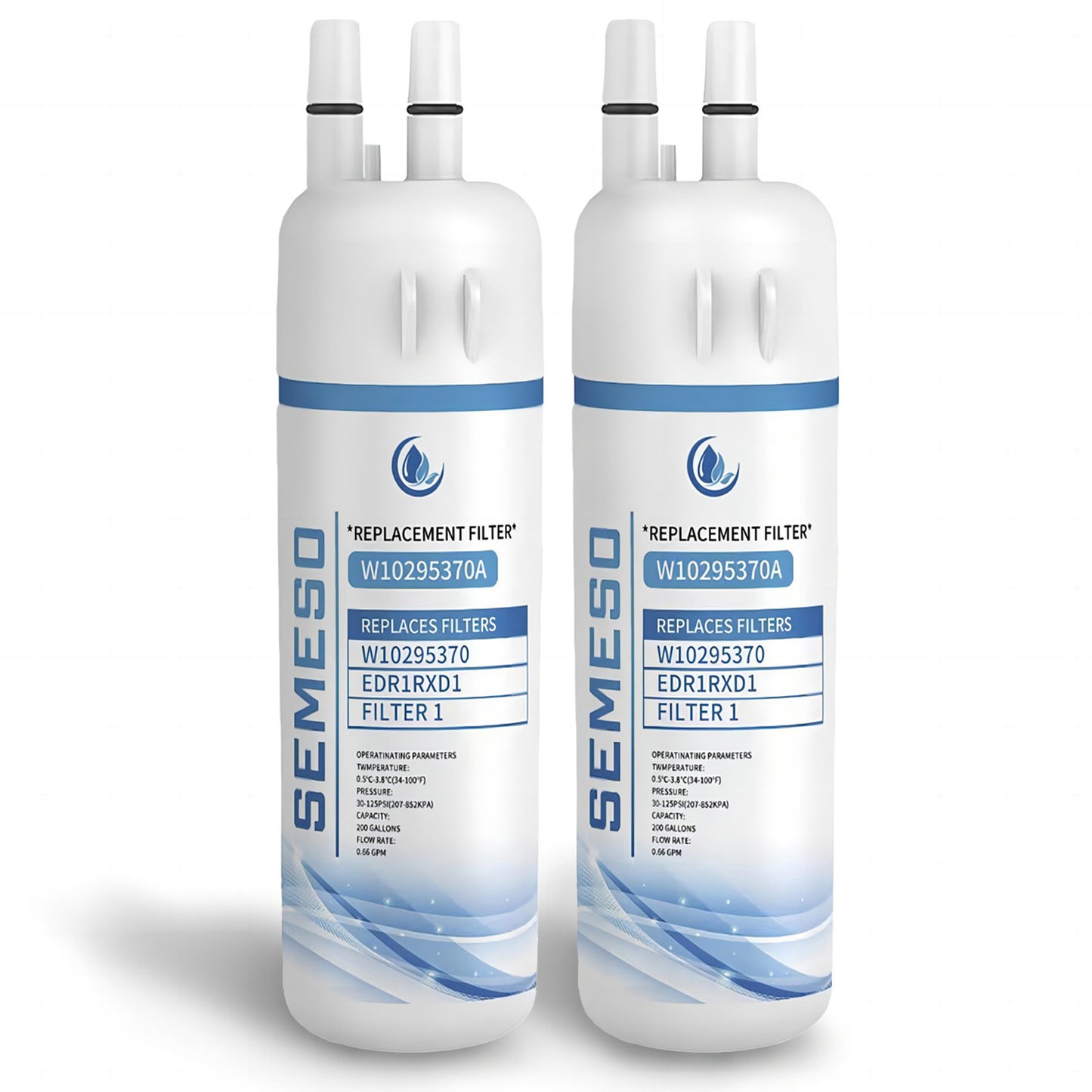 Semeso W10295370A Refrigerator Water Filter for Filter 1, Whirlpool EDR1RXD1, P4RFWB, 46-9930, 46-9081