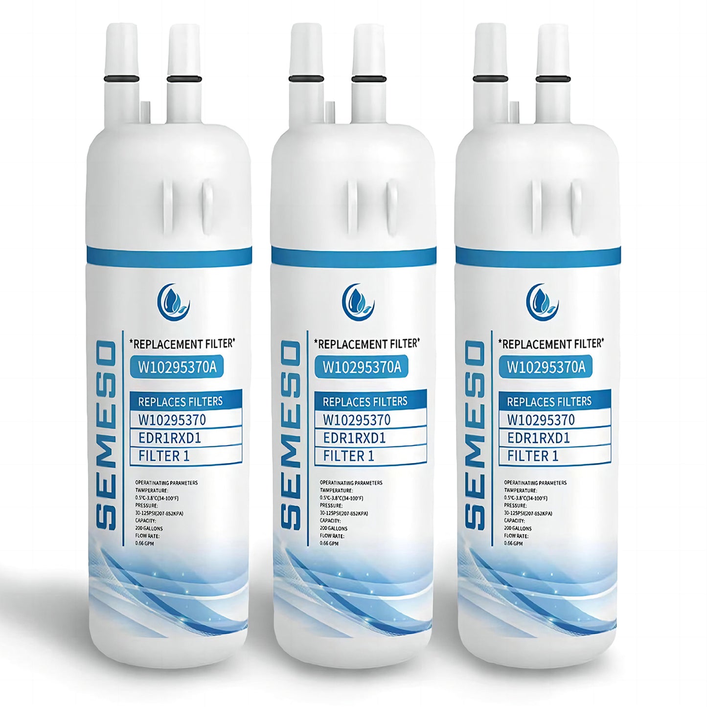 Semeso W10295370A Refrigerator Water Filter for Filter 1, Whirlpool EDR1RXD1, P4RFWB, 46-9930, 46-9081