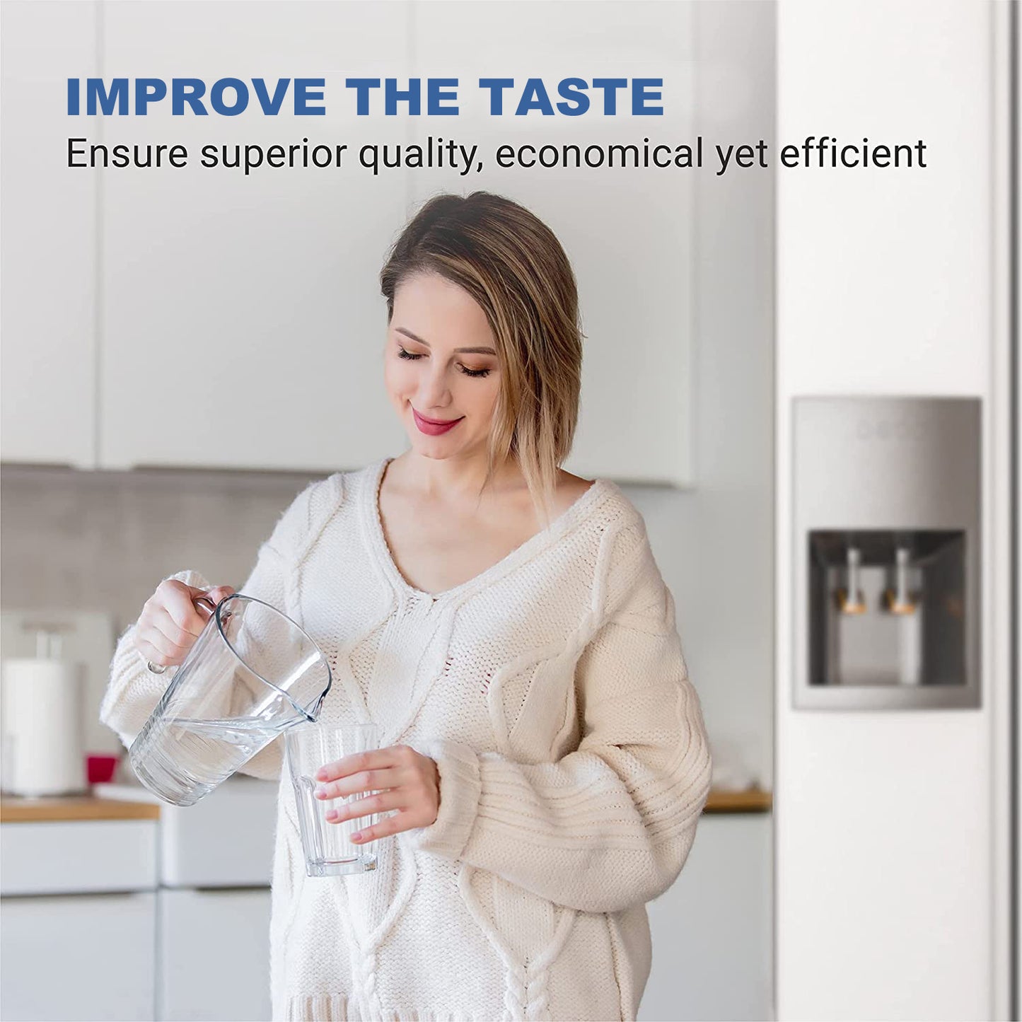Semeso W10295370A Refrigerator Water Filter for Filter 1, Whirlpool EDR1RXD1, P4RFWB, 46-9930, 46-9081