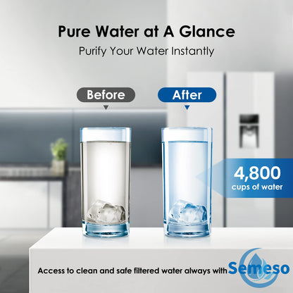 Semeso Replacement Water Filter for 4396841, EDR3RXD1, 4396710, Filter 3, 46-9083,46-9030 Refrigerator Water Filter