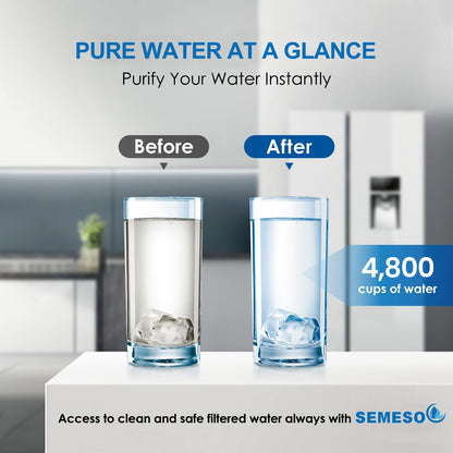 Semeso W10295370A Refrigerator Water Filter for Filter 1, Whirlpool EDR1RXD1,  P4RFWB, 46-9930, 46-9081