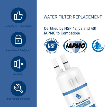 Semeso W10295370A Refrigerator Water Filter for Filter 1, Whirlpool EDR1RXD1,  P4RFWB, 46-9930, 46-9081