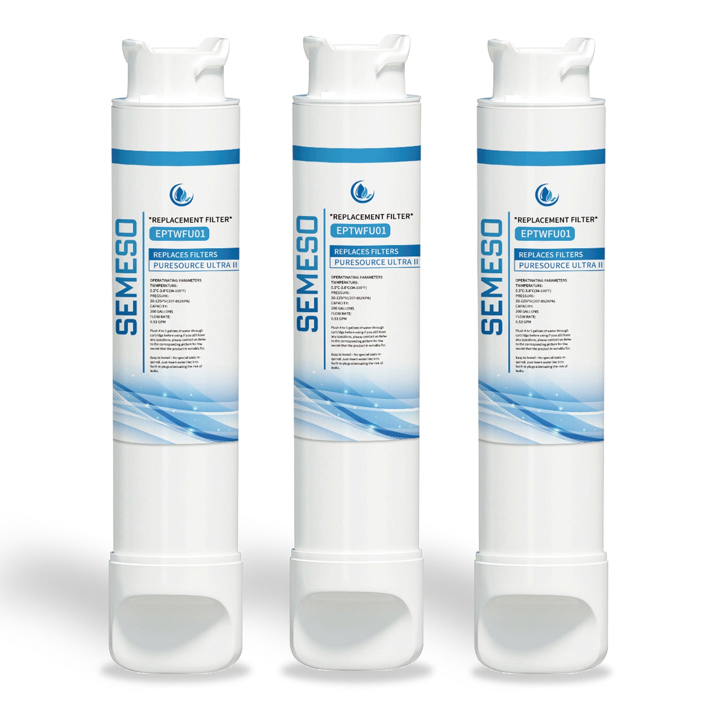 Semeso EPTWFU01 Refrigerator Water Filter Replacement for Frigidaire EPTWFU01, Pure Source Ultra II